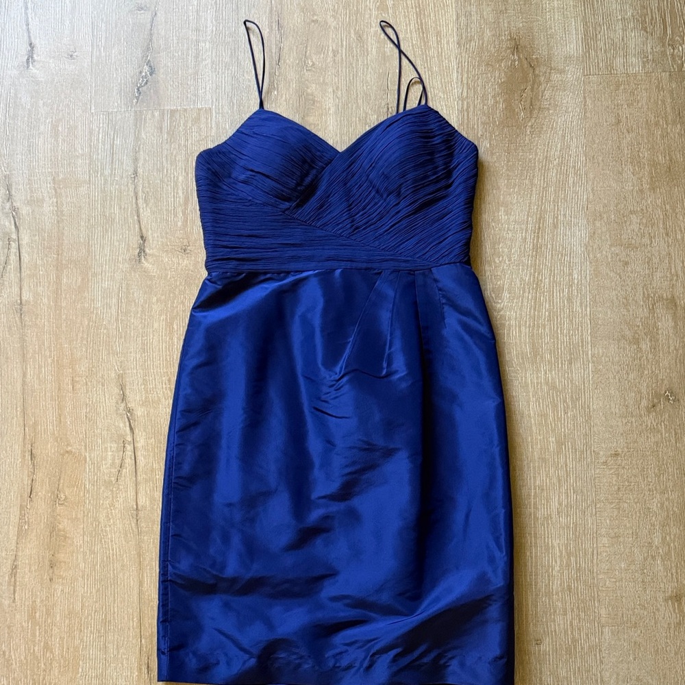Banana Republic cornflower blue silk cocktail dress